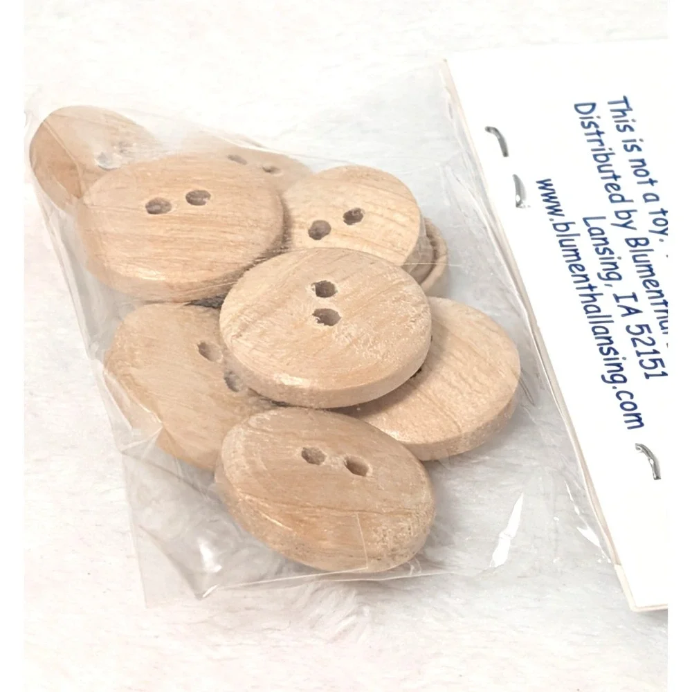 115pc Natural Button Lot Coconut Shell 20mm 32L + Wood Favorite Findings #510
